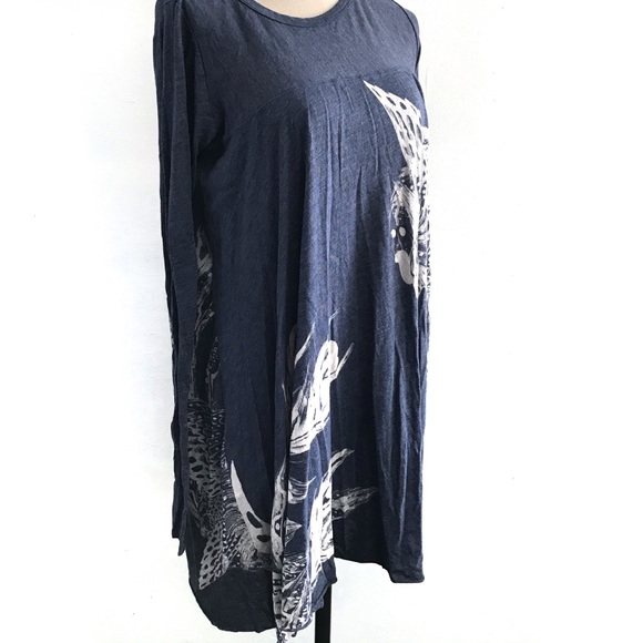 Horiyoshi III - Dress with feather print - Picture 3 of 6